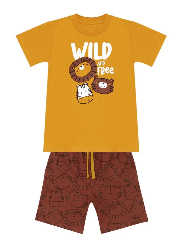 Wild Erkek Çocuk T-shirt Şort Takım