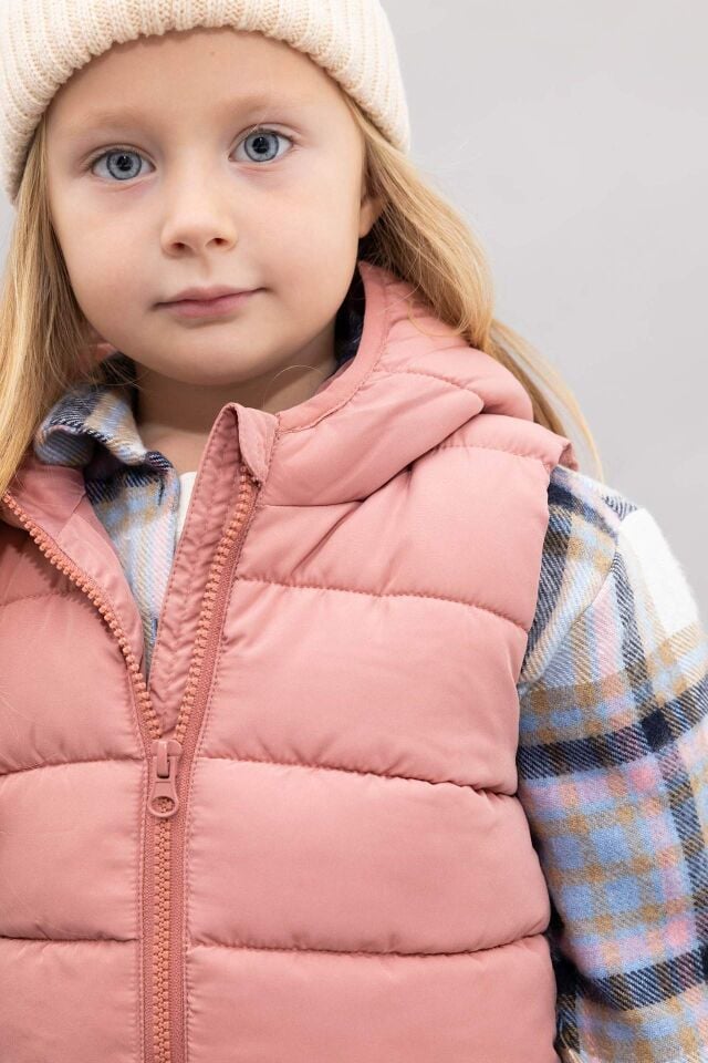 Kız Bebek Kapüşonlu Şişme Yelek