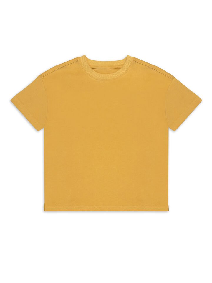 Oversize Hardal Unisex T-shirt Şort Takım 2Y - Hardal