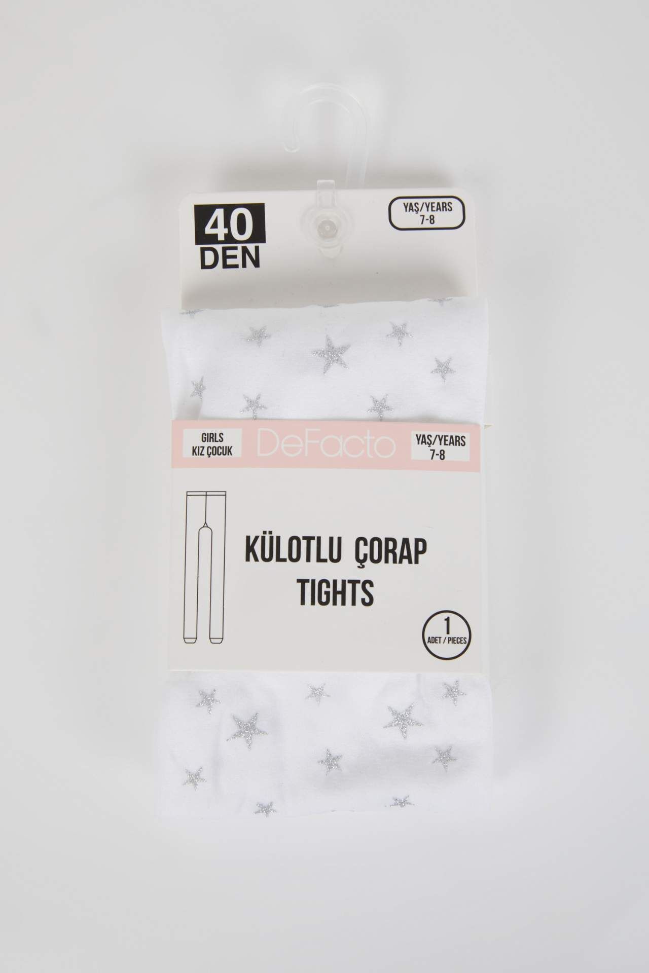 Kız Çocuk Yıldız Desenli Külotlu Çorap