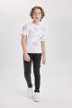 Erkek Çocuk Slim Fit Dar Kesim Dar Paça Jean Pantolon