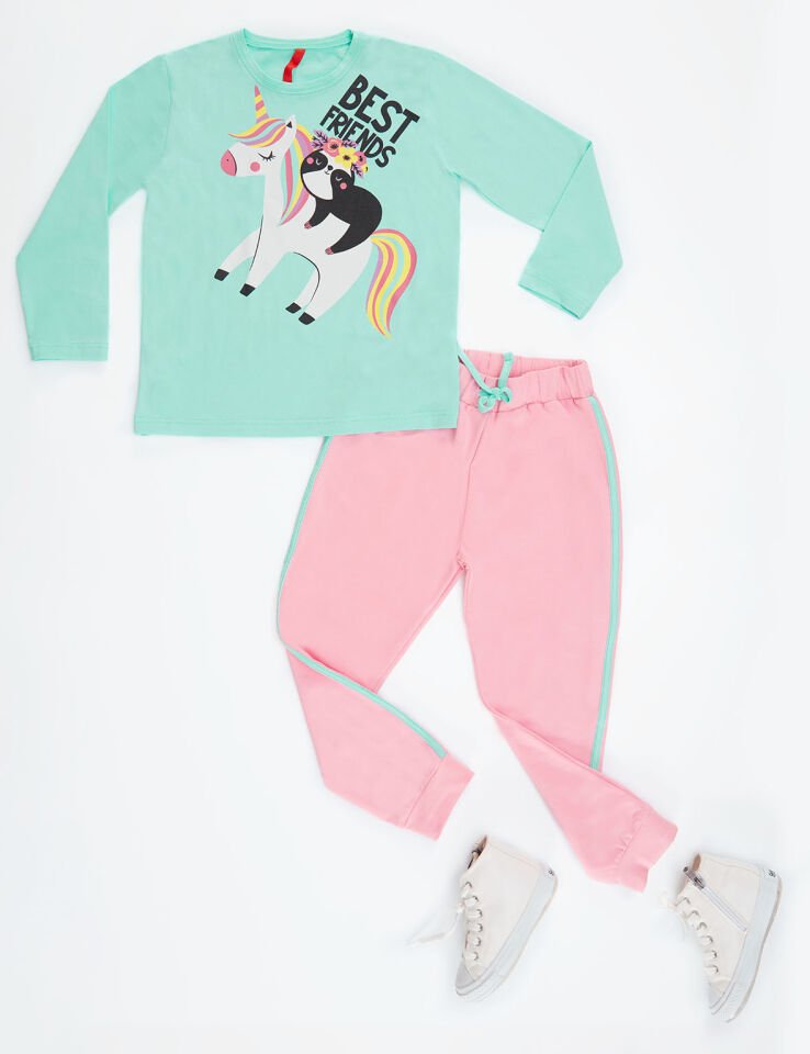 Bf Kız Çocuk T-shirt Pantolon Takım