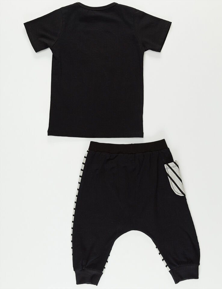 DD Hiphop Erkek Çocuk T-shirt Kapri Şort Takım