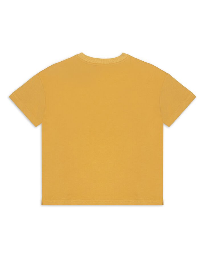 Oversize Hardal Unisex T-shirt Şort Takım 8Y - Hardal