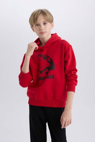 Erkek Çocuk Shaquille O'Neal Kapüşonlu Kalın Sweatshirt