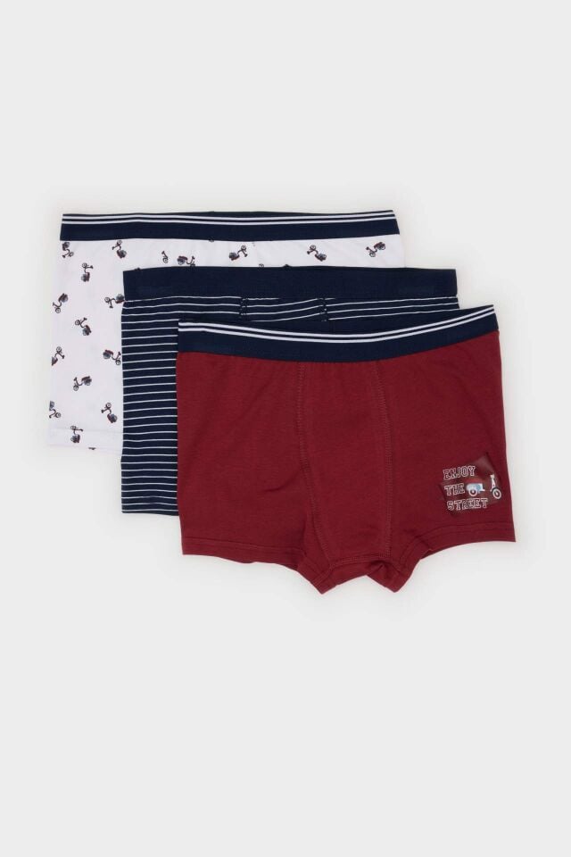 Erkek Çocuk Desenli 3'lü Boxer