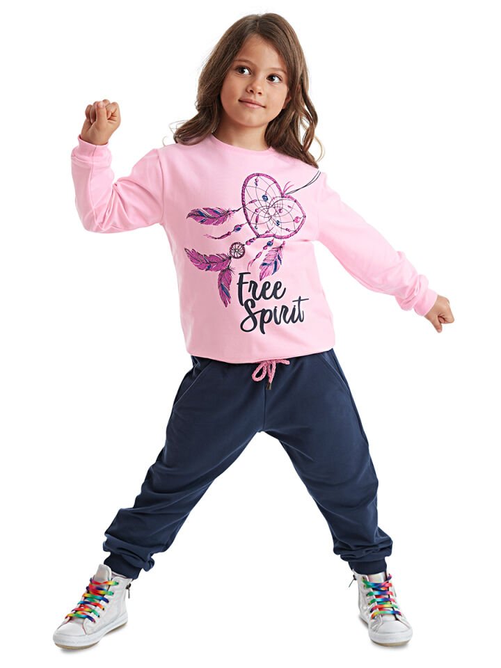Free Spirit Kız Çocuk Eşofman Takım 10 Y - Lacivert&Pembe