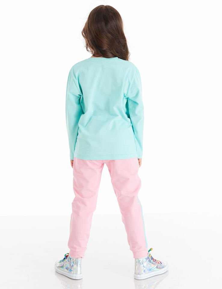 Bf Kız Çocuk T-shirt Pantolon Takım 8 Y - Mint, Pembe