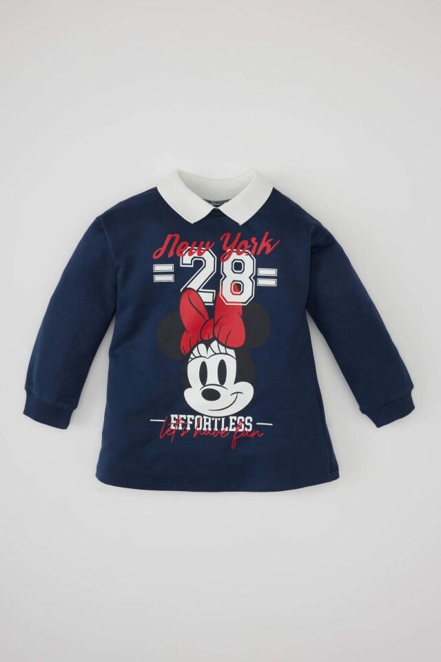 Kız Bebek Disney Mickey & Minnie Uzun Kollu Elbise