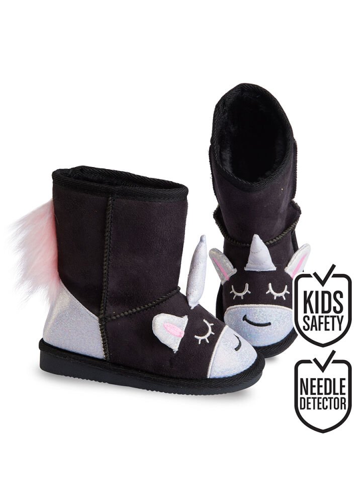 Siyah Unicorn Kız Çocuk Bot 28 N - Siyah