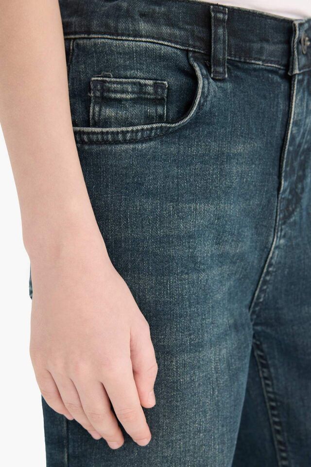 Erkek Çocuk Straight Fit Düz Paça Jean Pantolon