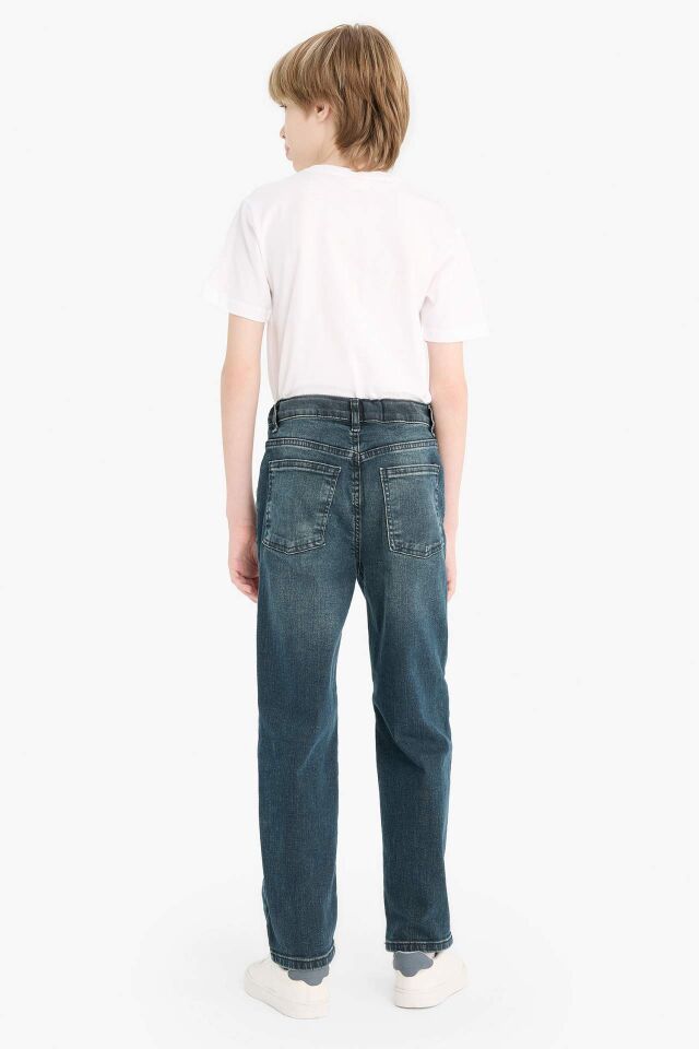 Erkek Çocuk Straight Fit Düz Paça Jean Pantolon