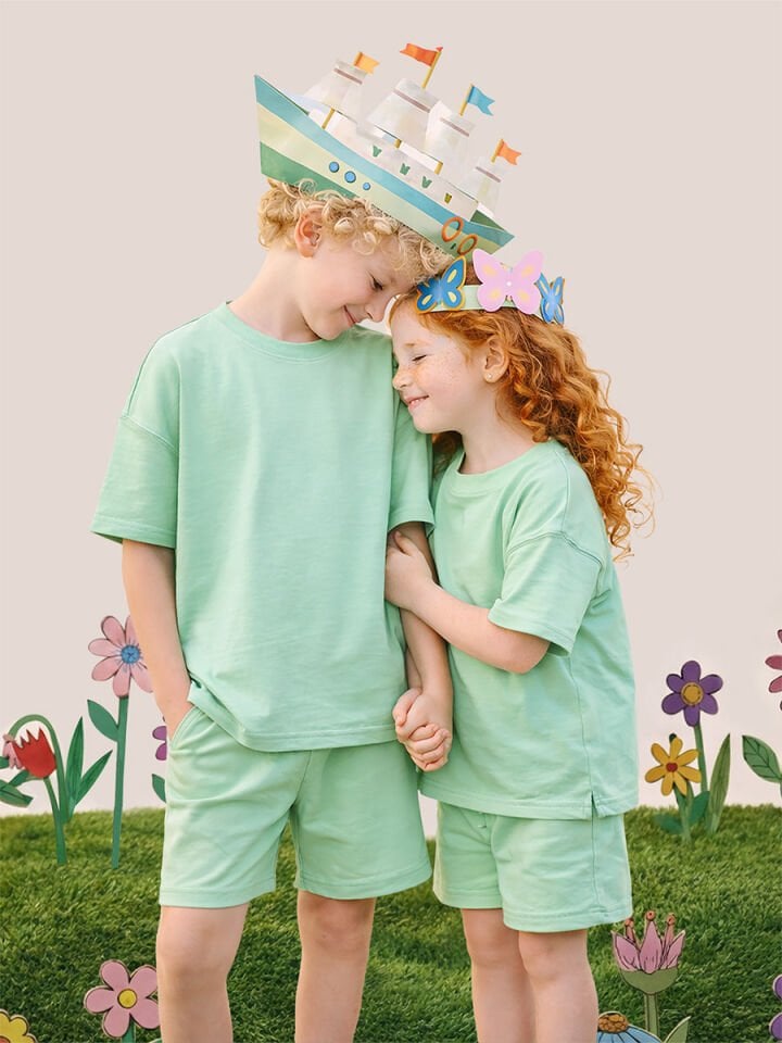Oversize Mint Unisex T-shirt Şort Takım