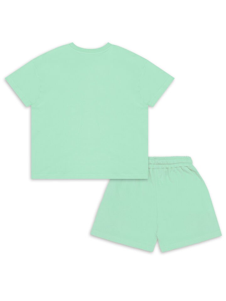 Oversize Mint Unisex T-shirt Şort Takım