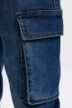 Erkek Çocuk Kargo Cepli Jogger Lastikli Paça Jean Pantolon