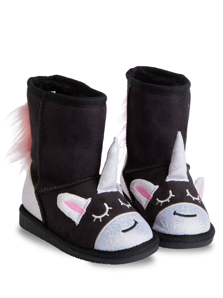 Siyah Unicorn Kız Çocuk Bot 32 N - Siyah