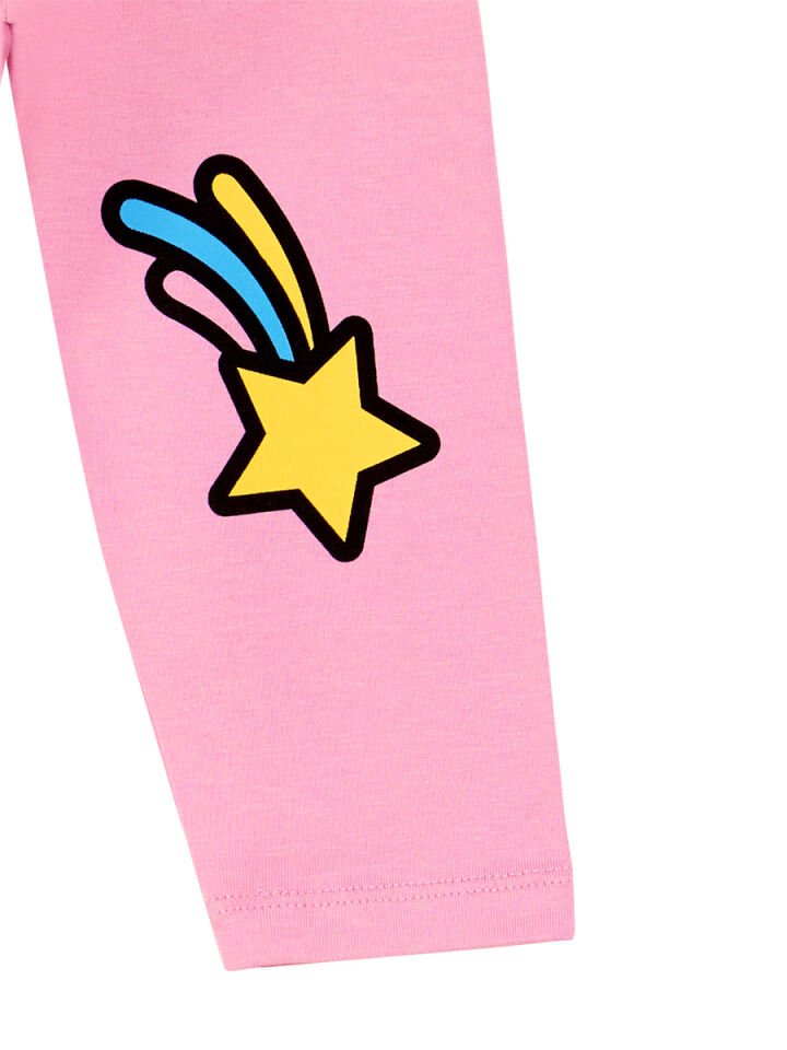 Unicorn Gücü Kız Çocuk T-shirt Tayt Takım 4 Y - Pembe, Koyu Lacivert