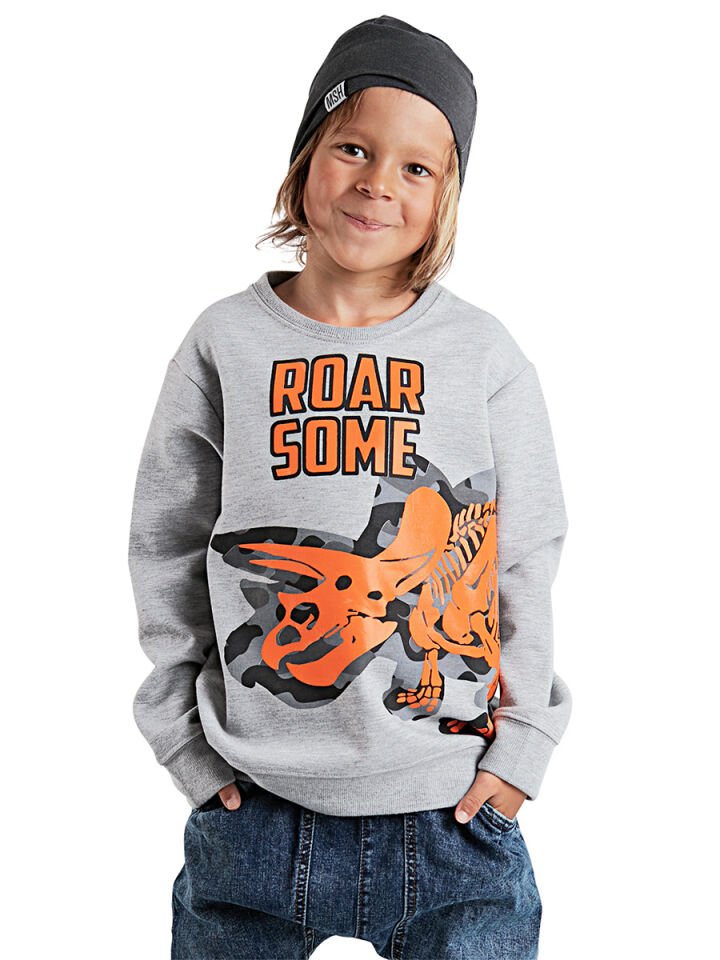 Roar Erkek Çocuk Gri Sweatshirt 7 Y - Gri