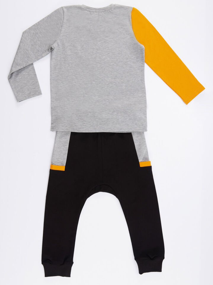 Hey Bro Erkek Çocuk Çocuk T-shirt Pantolon Takım 4 Y - Siyah, Gri