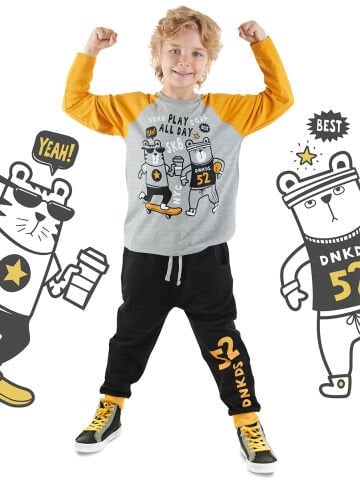 Play Allday Erkek Çocuk T-shirt Pantolon Takım