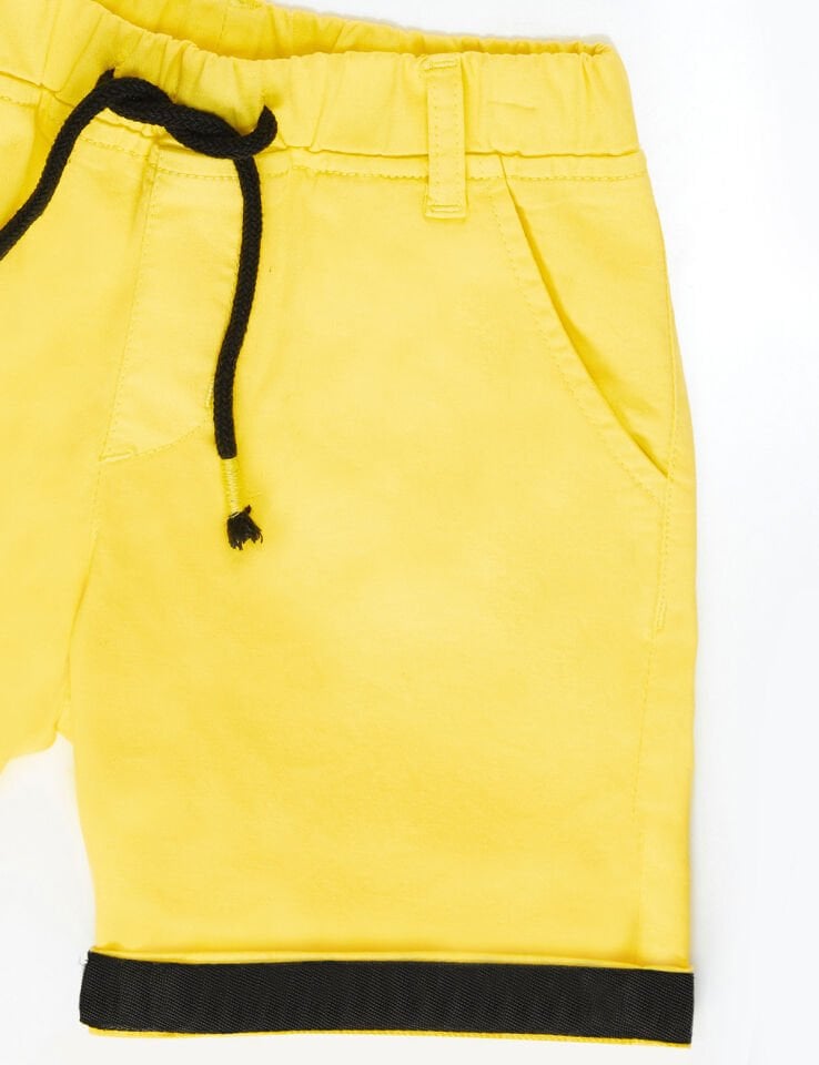 Sarı Erkek Çocuk Gabardin Şort
