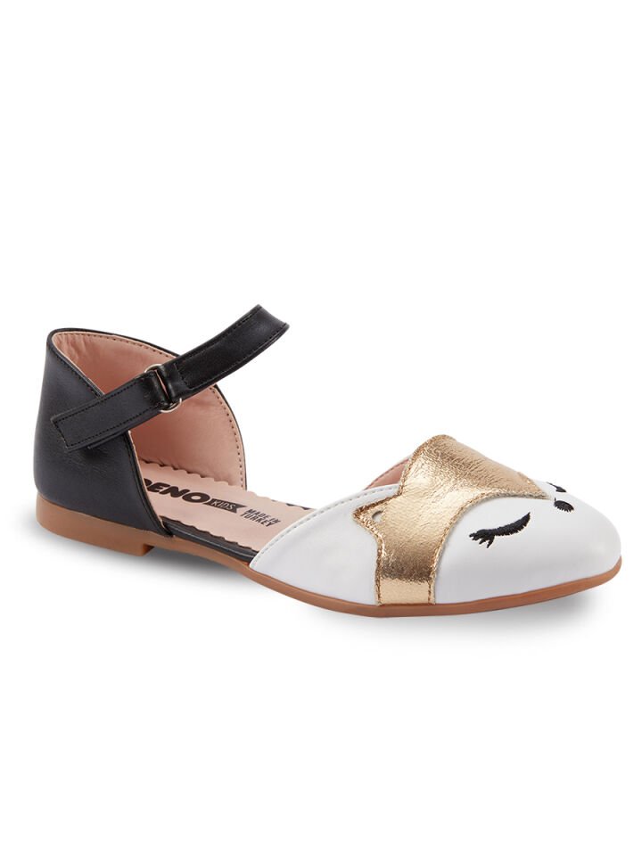 Fox Kız Çocuk Sandalet 30 N - Siyah Beyaz Altın