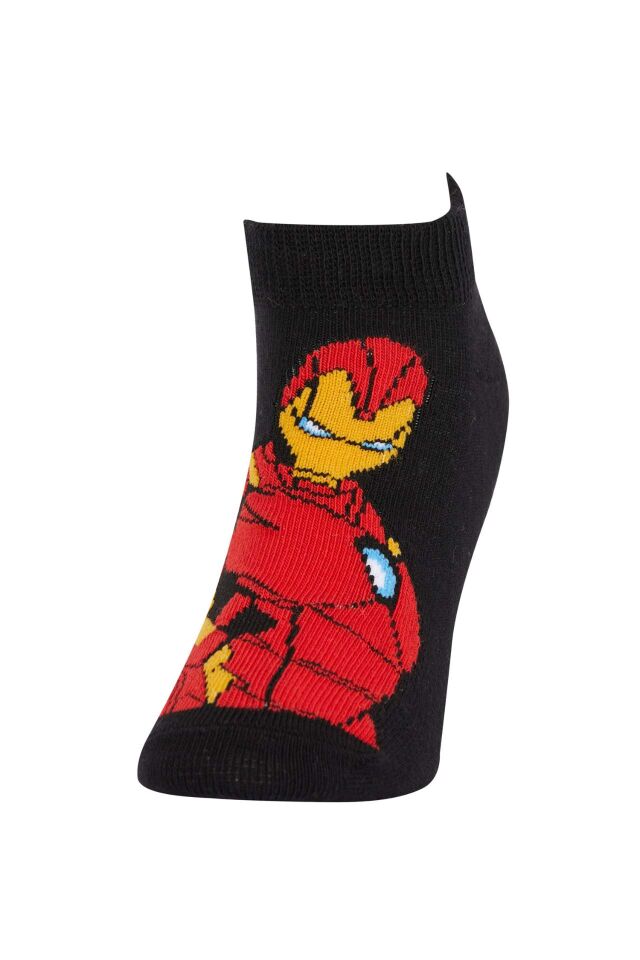 Erkek Çocuk Marvel Avengers 3'lü Pamuklu Patik Çorap