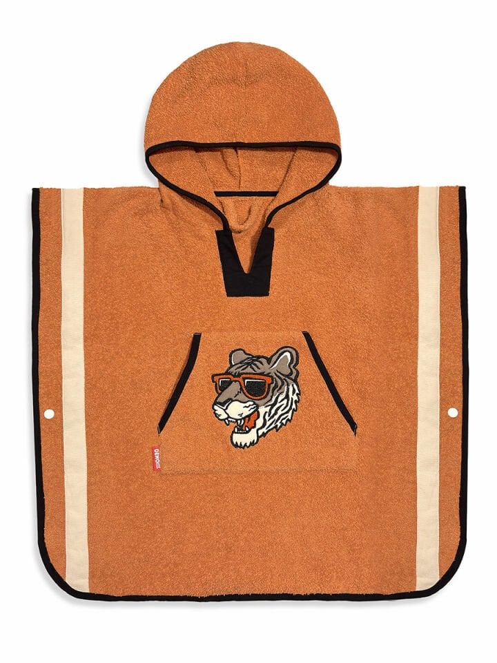 Kiremit Tiger Erkek Çocuk Panço Bornoz
