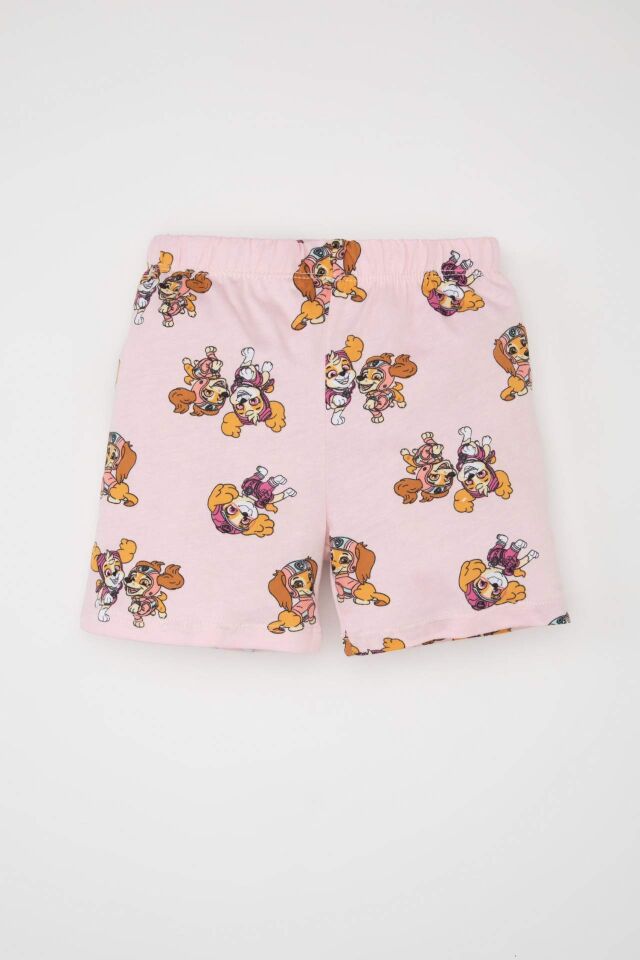 Kız Bebek Pijama Takımı Paw Patrol Kısa Kollu Üst Penye Şort