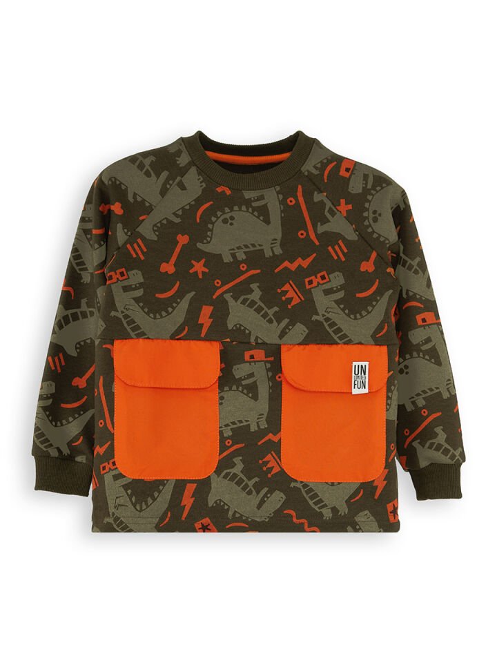 Kaykay Dino Erkek Çocuk Kahverengi Sweatshirt 4 Y - Kahverengi