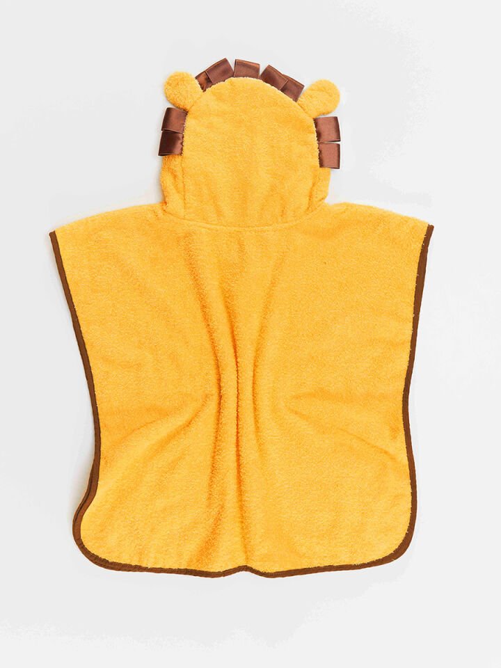 Aslan Erkek Çocuk Havlu Panço 5-6 Y - Sarı