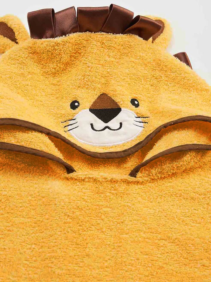 Aslan Erkek Çocuk Havlu Panço 5-6 Y - Sarı