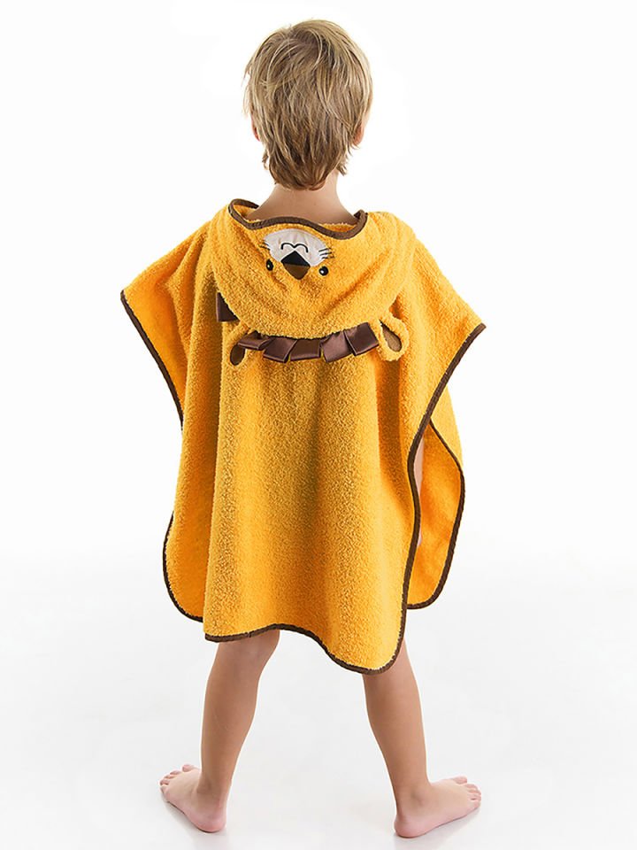 Aslan Erkek Çocuk Havlu Panço 7-8 Y - Sarı