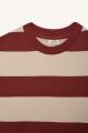 Erkek Çocuk Oversize Geniş Kalıp Bisiklet Yaka Çizgili Sweatshirt