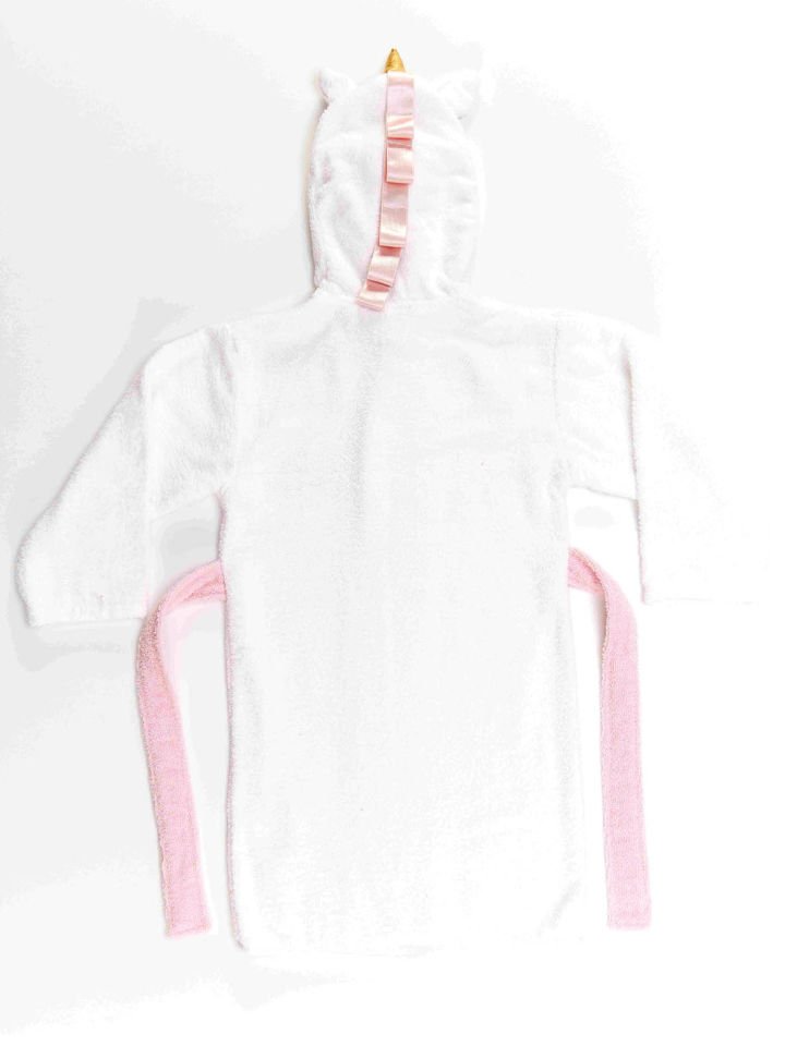 Unicorn Kız Çocuk Bornoz 7-8 Y - Beyaz