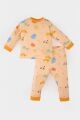 Erkek Bebek Pijama Takımı Desenli Uzun Kollu Penye Üst Beli Lastikli Uzun Alt