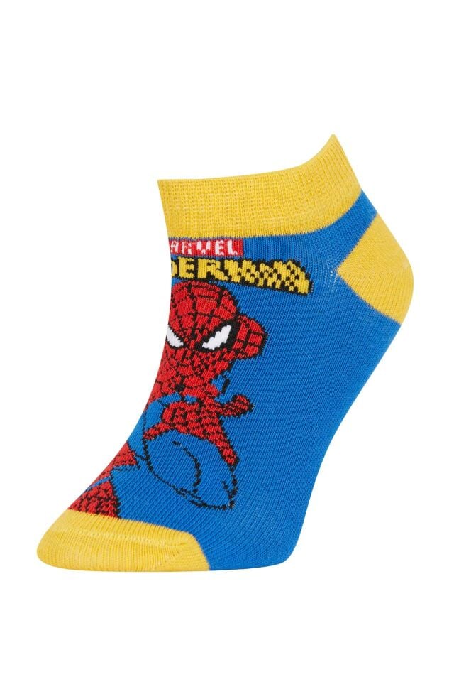 Erkek Çocuk Marvel Spiderman 3'lü Pamuklu Patik Çorap