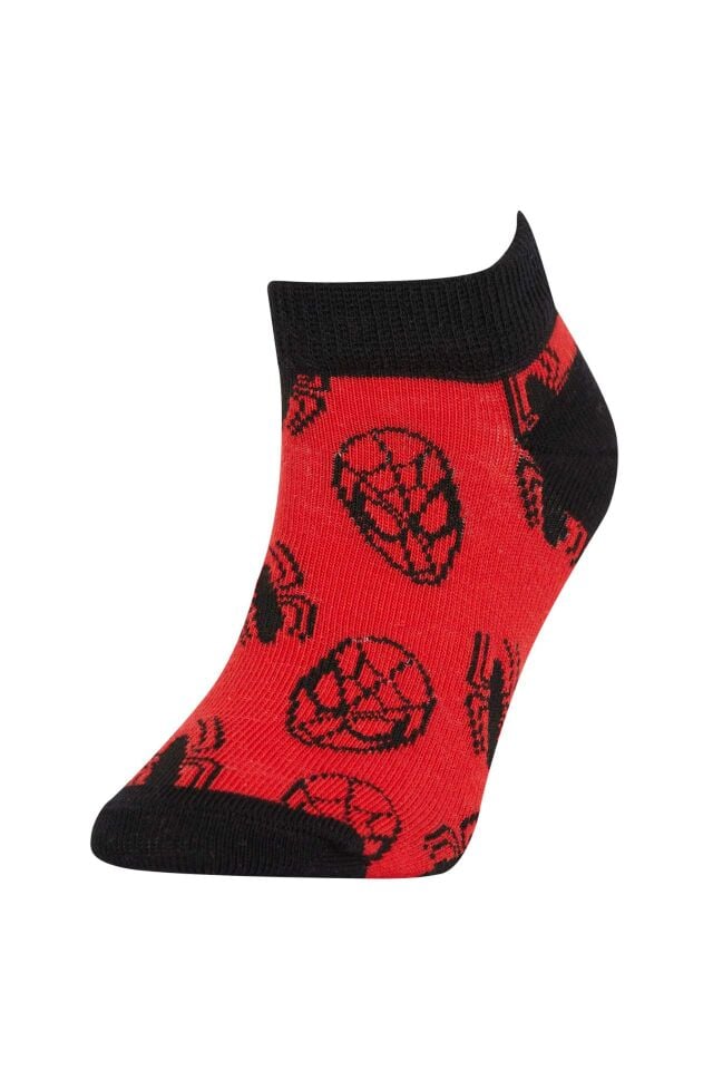 Erkek Çocuk Marvel Spiderman 3'lü Pamuklu Patik Çorap