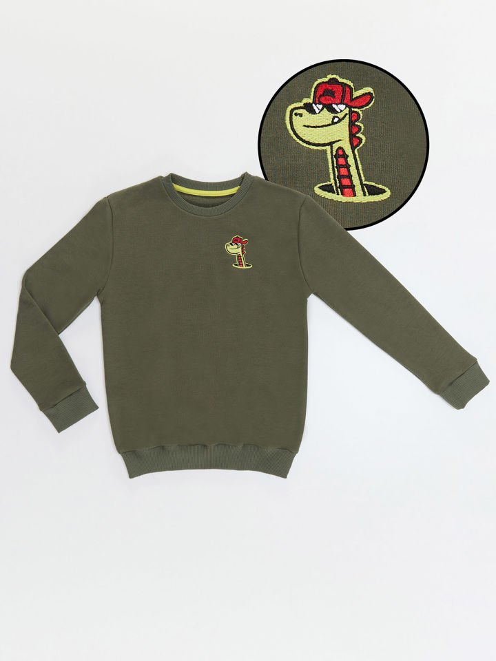 Dino Erkek Çocuk Haki Sweatshirt 5 Y - Haki