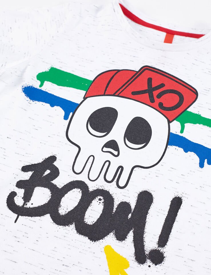 Xo Boom Erkek Çocuk T-shirt Kapri Şort Takım 3 Y - Beyaz Lacivert