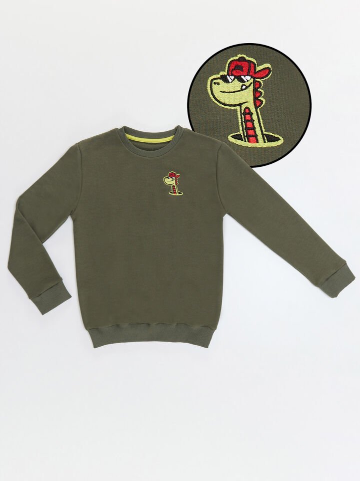 Dino Erkek Çocuk Haki Sweatshirt 5 Y - Haki