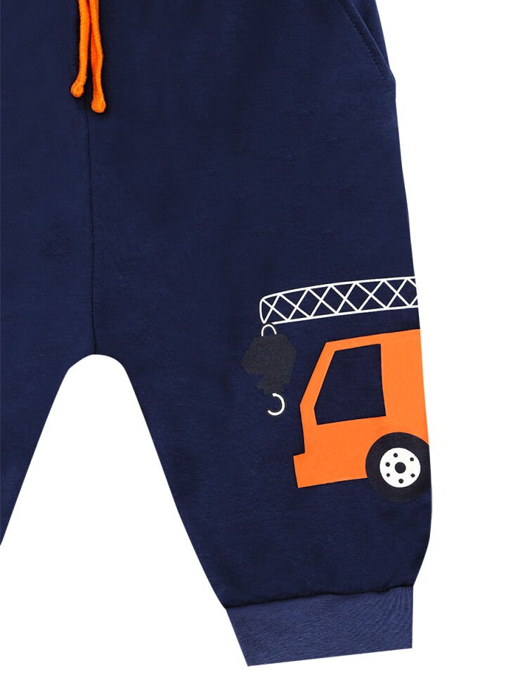 Arabalar Erkek Çocuk T-shirt Baggy Kapri Takım 6 Y - Lacivert