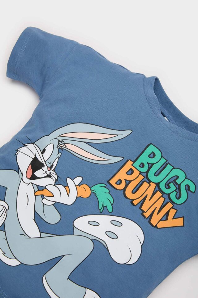 Erkek Bebek Looney Tunes 2'li Takım Kısa Kollu Tişört Şort