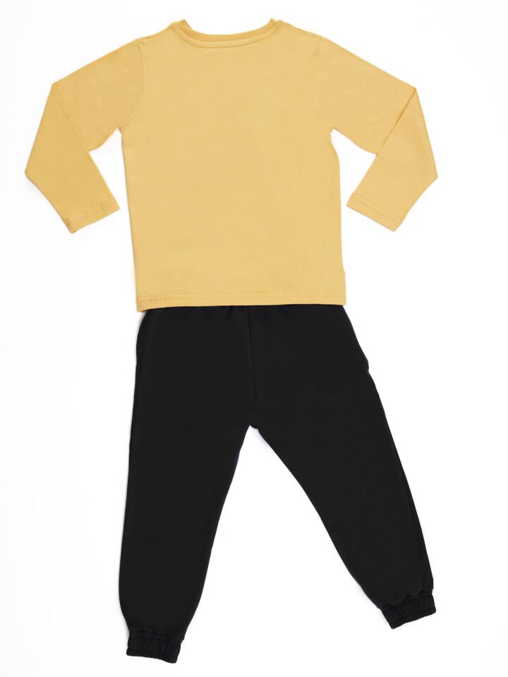 Şimşek Köpek Erkek Çocuk T-shirt Pantolon Takım 4 Y - Hardal, Siyah