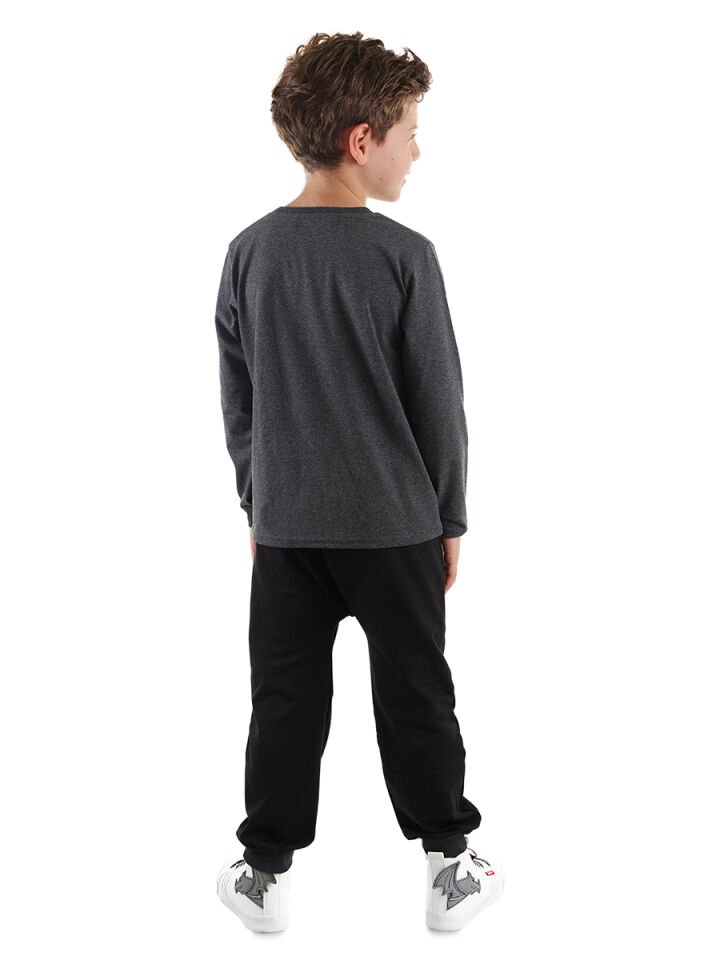 Yarış Erkek Çocuk T-shirt Pantolon Takım 5 Y - Antresit