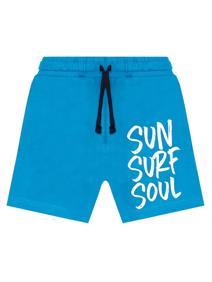 Shark Surf Erkek Çocuk T-shirt Şort Takım 2 Y - Mavi, Lacivert