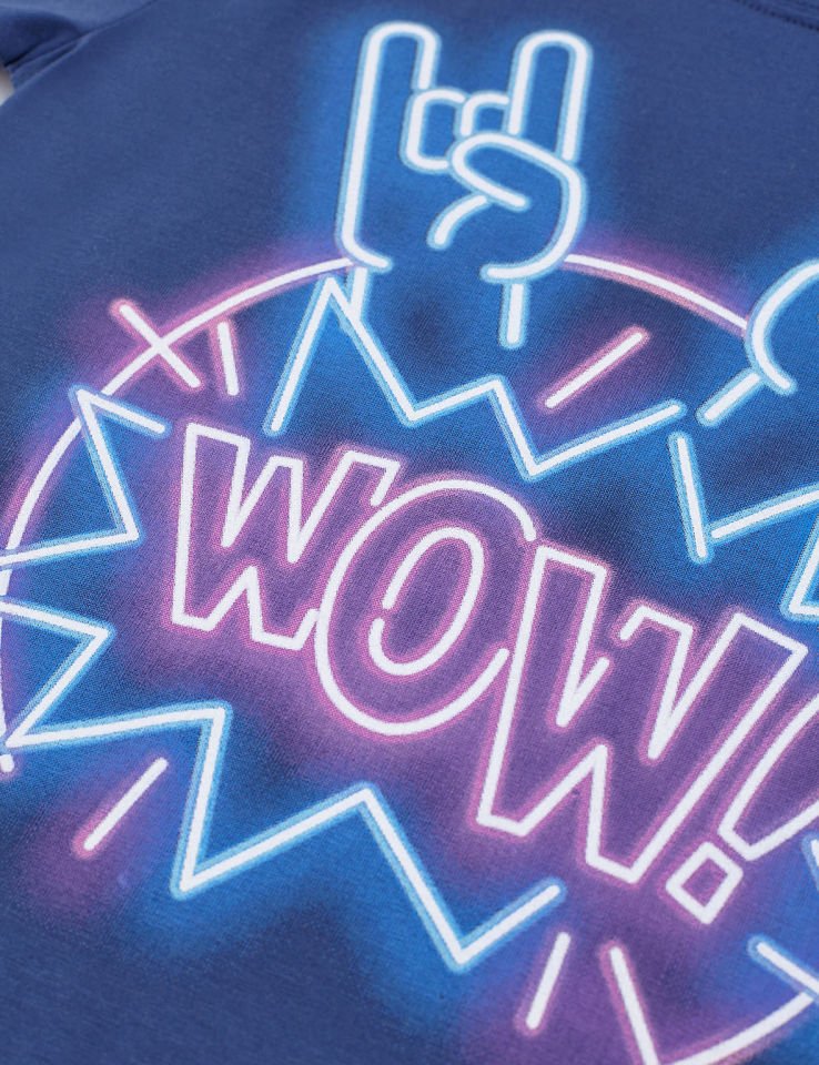 Wow Rock Erkek Çocuk T-shirt Şort Takım 3 Y - Gri Lacivert