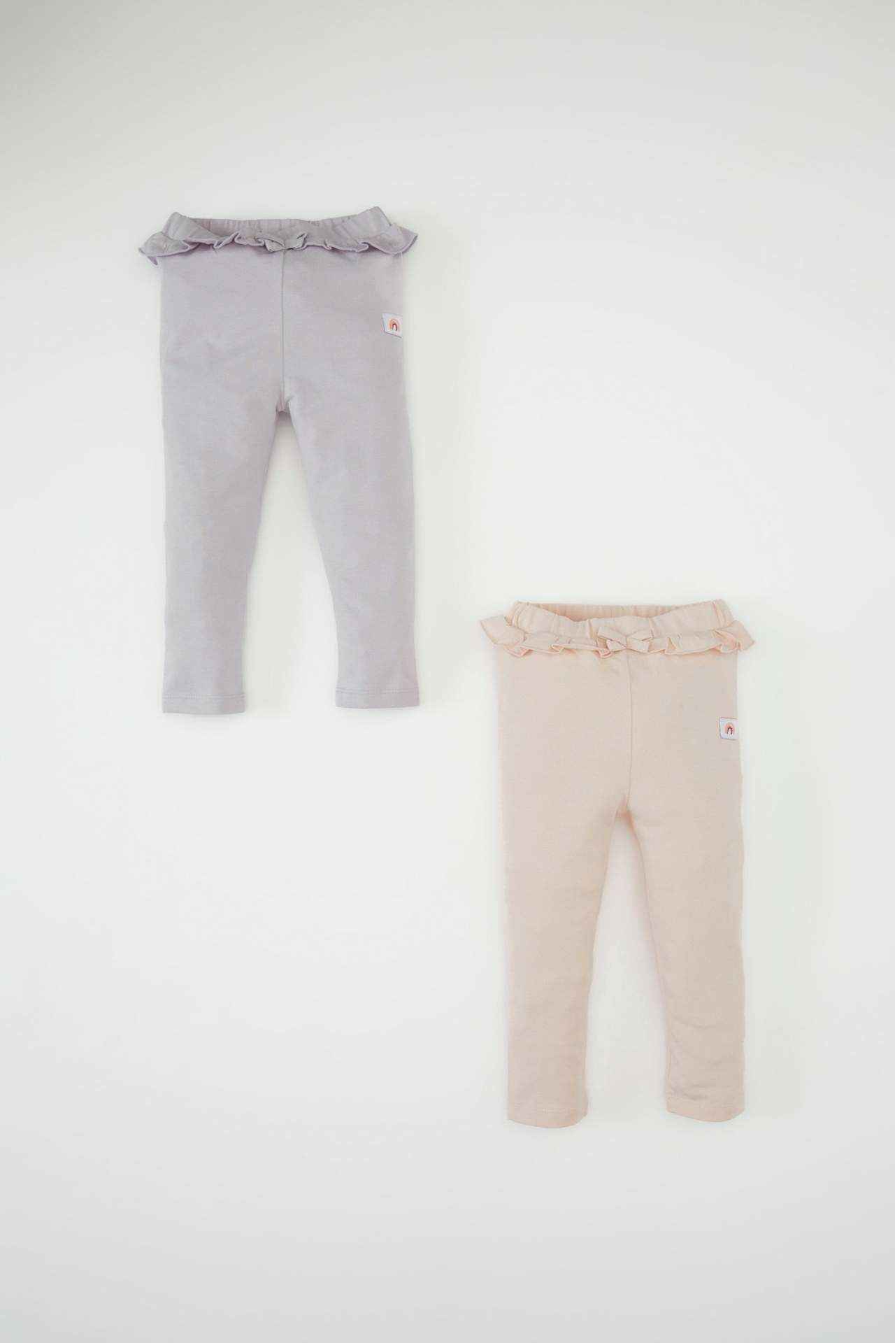 Kız Bebek Standart Fit Penye Beli Lastikli 2'li Alt