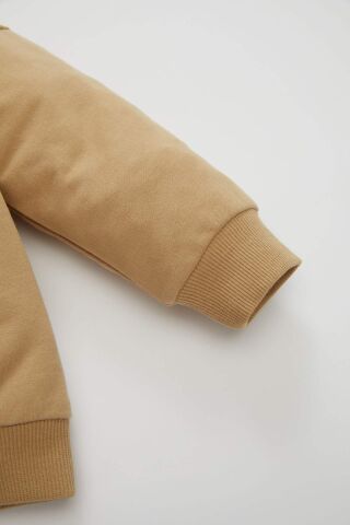 Erkek Bebek 2'li Takım Baskılı Bisiklet Yaka Sweatshirt Beli Lastikli Cepli Eşofman Altı