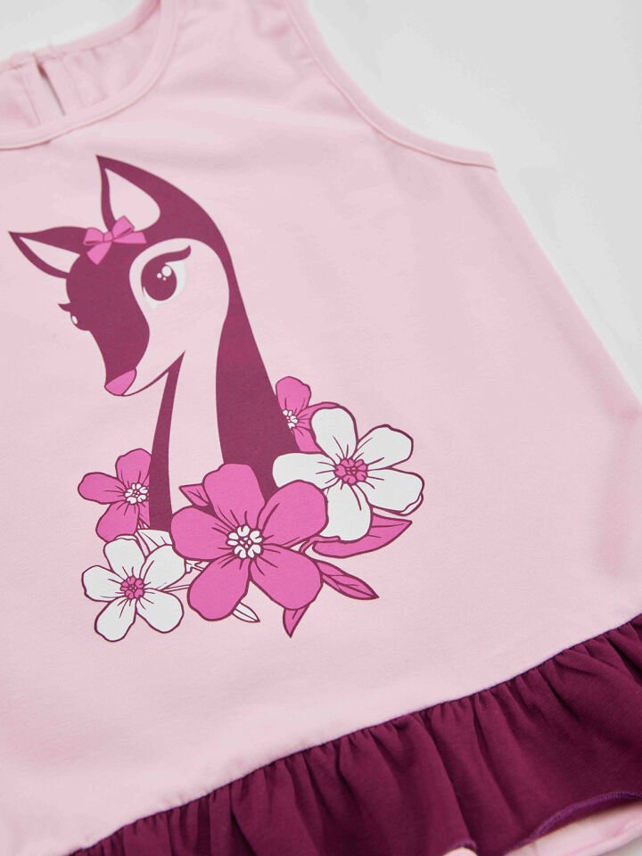 Ceylan Kız Çocuk Tunik Tayt Takım 2 Y - Pembe, Mor